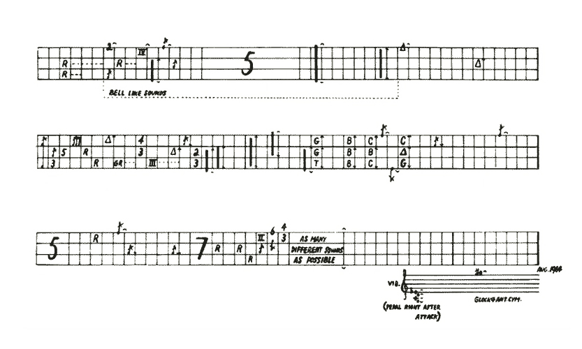 Imatge 5 de la galería "<p>Compositors com Iannis Xenakis, John Cage, Mestres Quadreny, György Ligeti o Karlheinz Stockhausen van obrir tot un ventall de noves possibilitats compositives, obrint la música a nous territoris i alliberant-la de la rigidesa dels pentagrames clàssics.</p>
<p>Obres com Metastaseis de Iannis Xenakis, Artikulation de Ligeti o gran part del catàleg primerenc de Morton Feldman són referències directes del treball fet a FORMS.</p>"